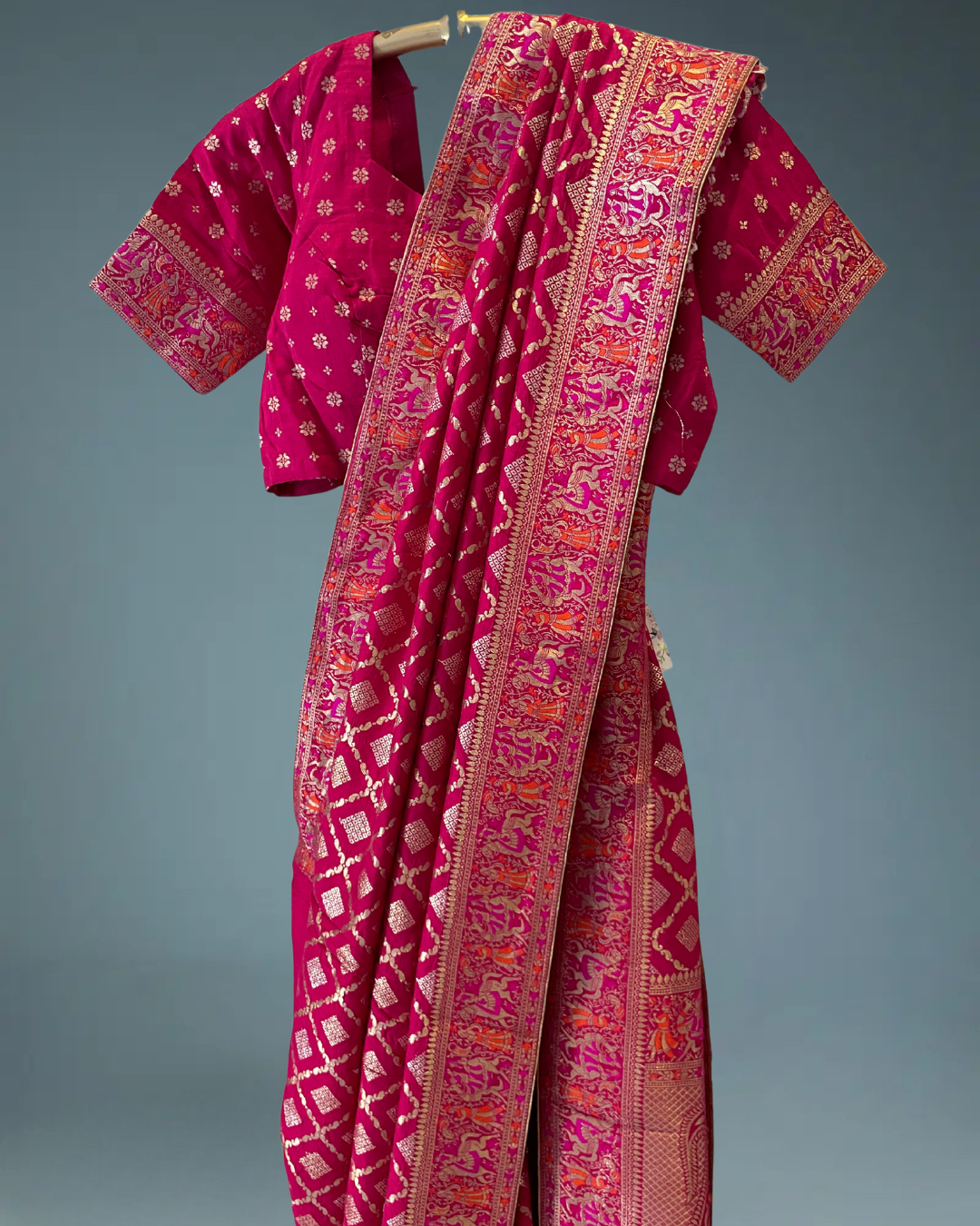 Pure Banarasi Silk gharchola saree in wedding baraat borders