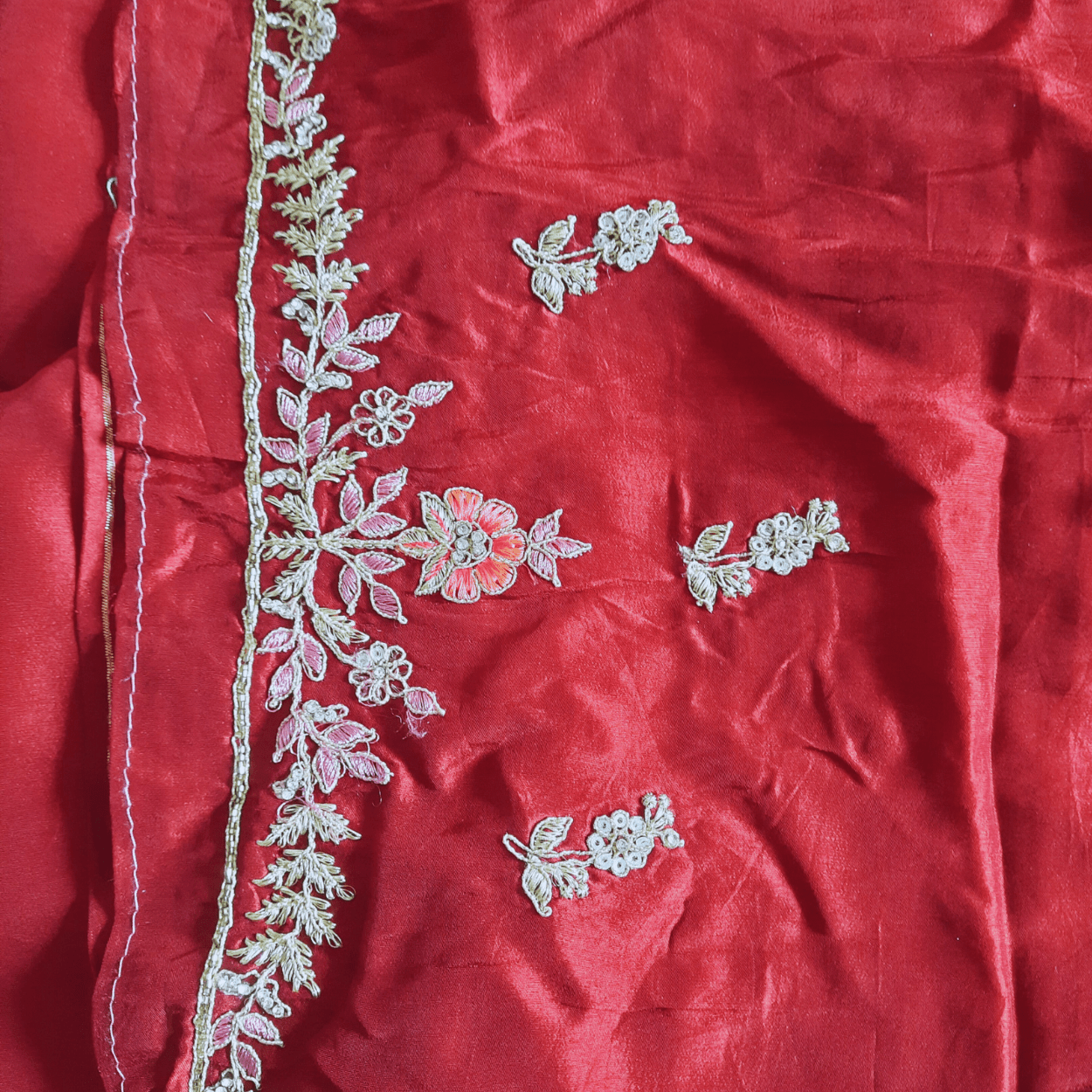 Banarasi tissue Silk Bridal (Wedding) Saree in all over Zari hand weaving in pink colour - Kalyanam By Swati