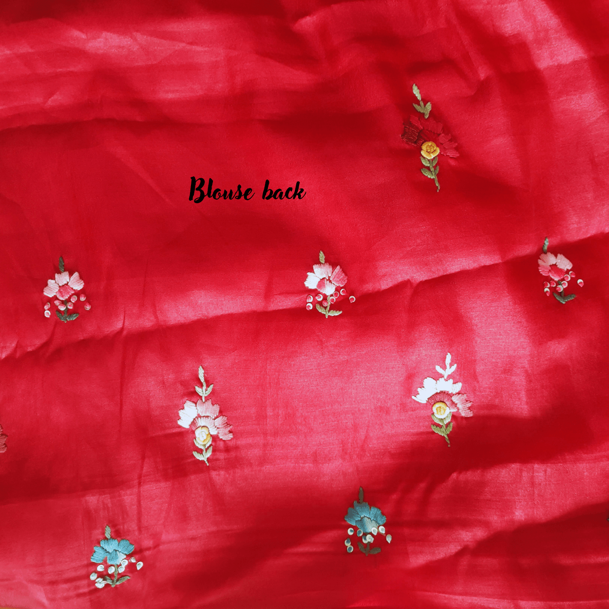 Blended Tussar Silk Saree in French knot & Kantha hand embroidery - Kalyanam By Swati