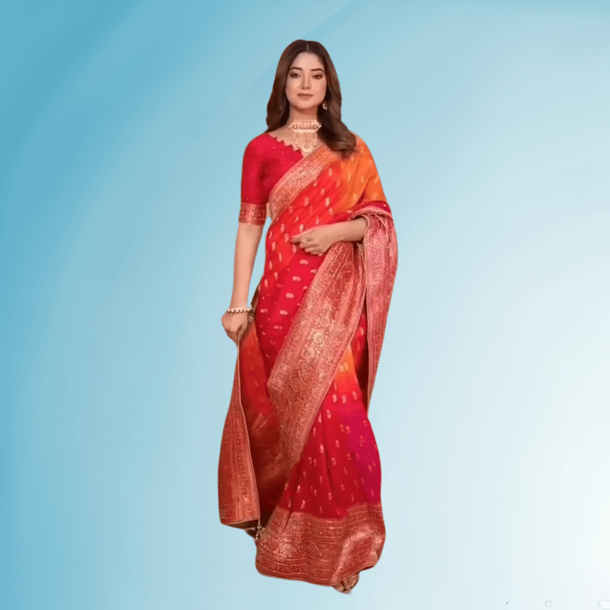 Bridal and wedding special Banarasi Silk Saree in all over handwork, heavy pallu - Kalyanam By Swati