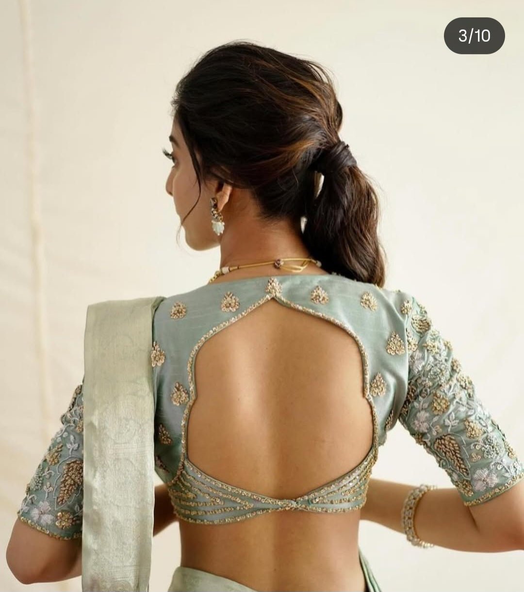 Designer blouse in zardozi handwork (Made to Order Only) - Kalyanam By Swati