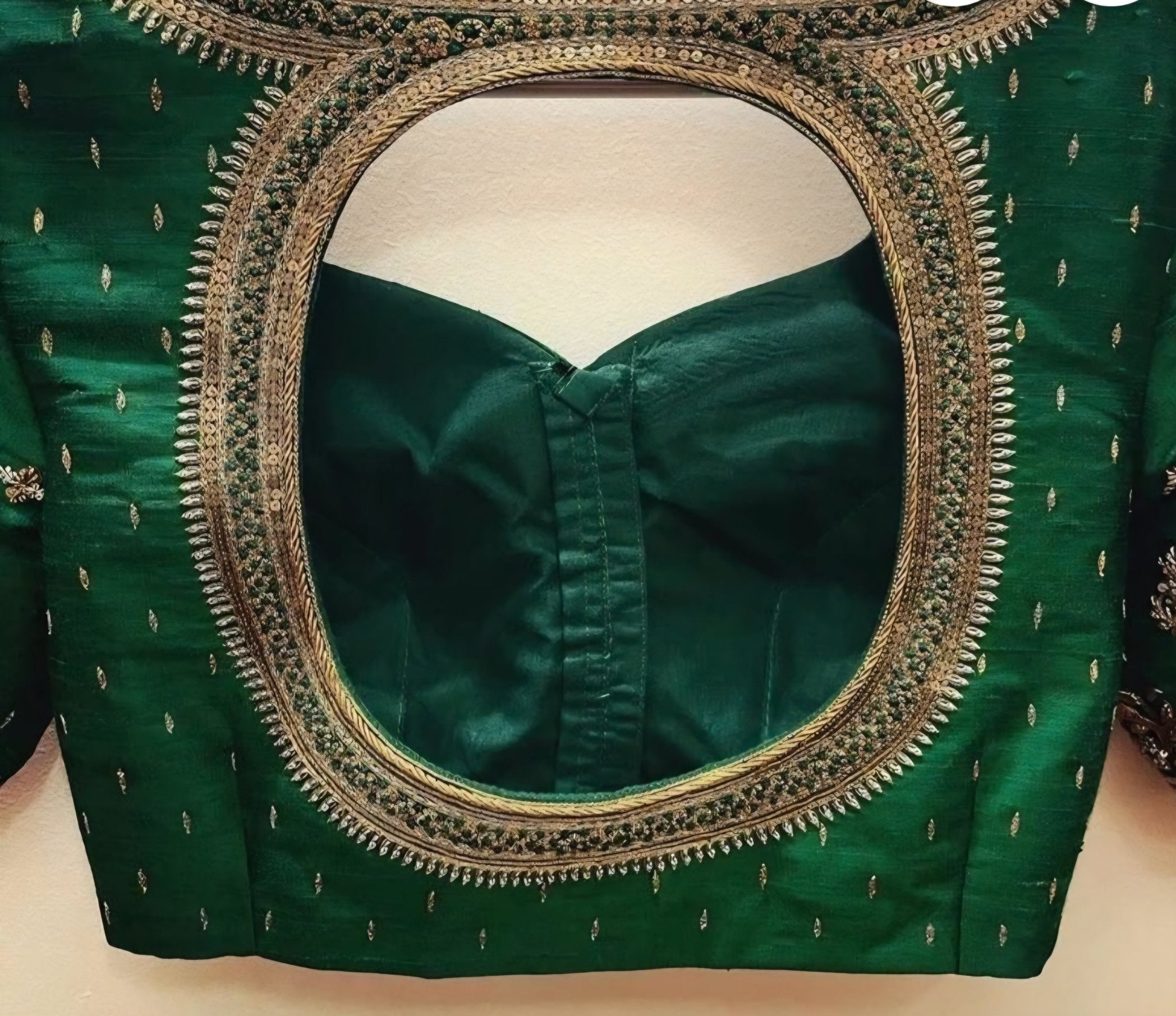 Designer handmade blouse in hand zardozi maggam work (Made on Order Only) - Kalyanam By Swati