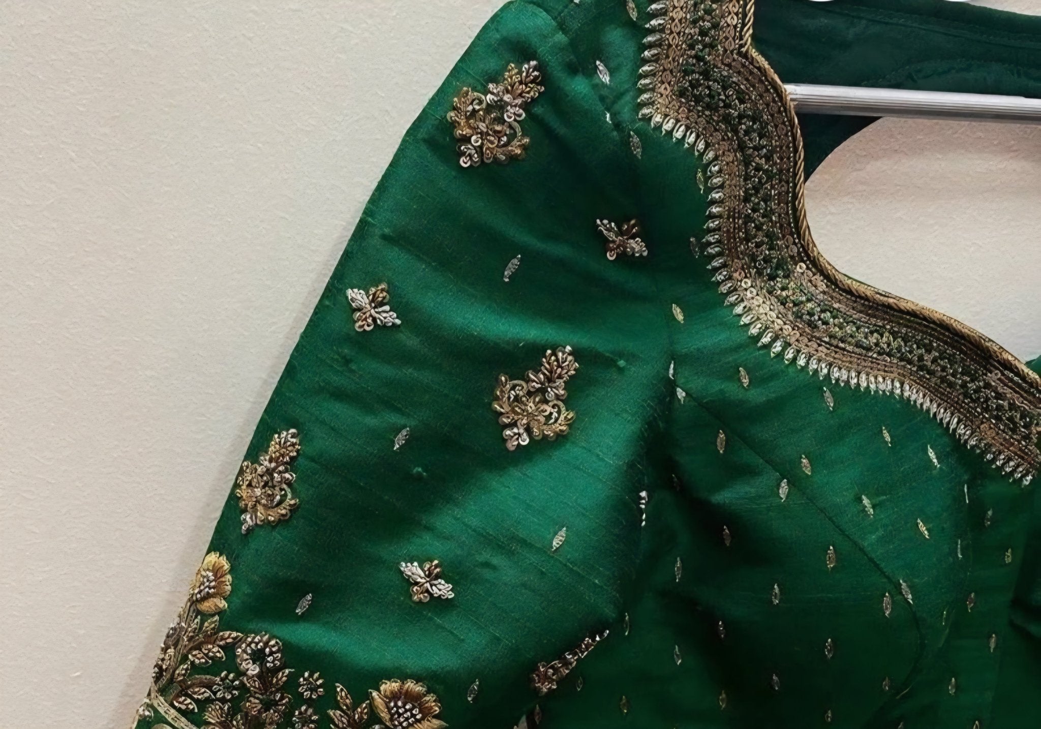 Designer handmade blouse in hand zardozi maggam work (Made on Order Only) - Kalyanam By Swati
