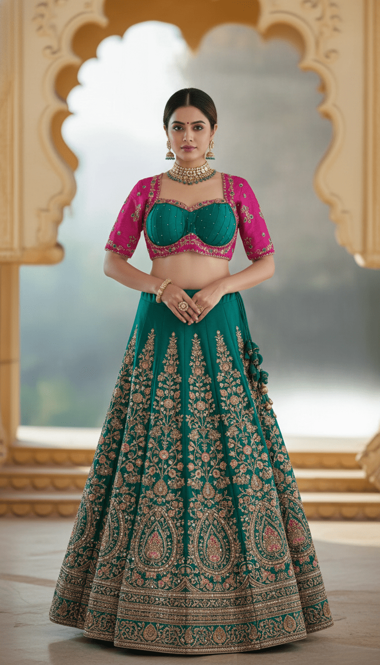 Designer handmade blouse in zardozi pearl handwork (Made on order only) - Kalyanam By Swati