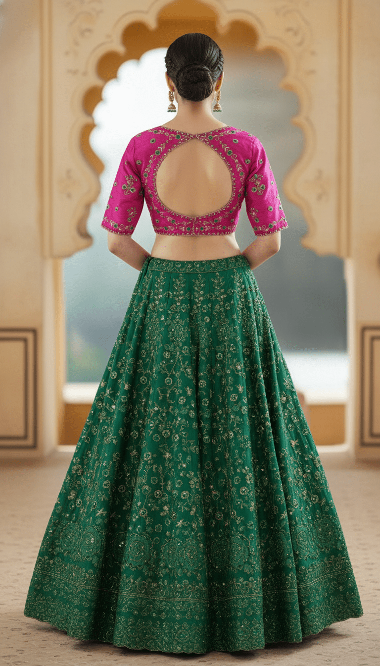 Designer handmade blouse in zardozi pearl handwork (Made on order only) - Kalyanam By Swati