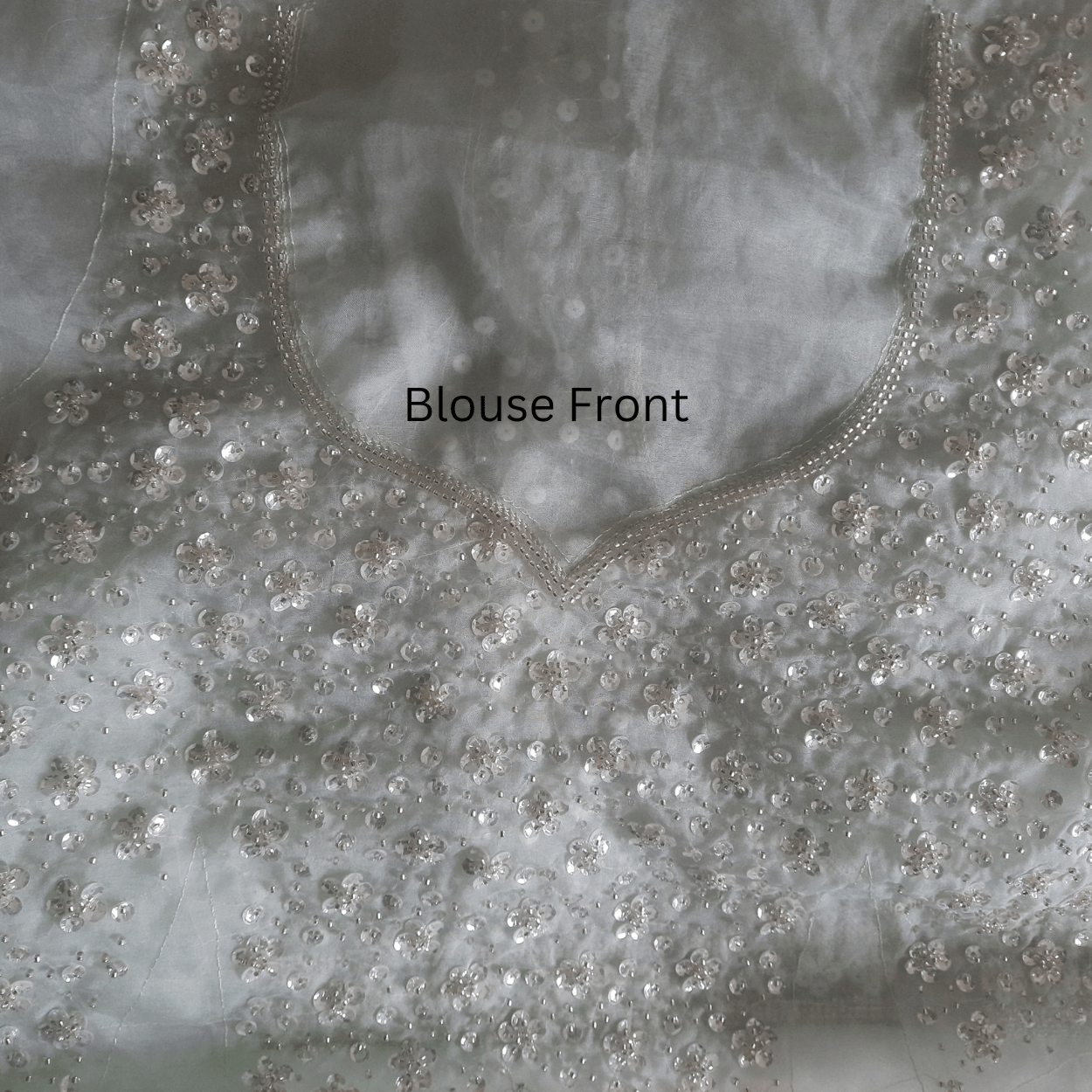 Party Wear Pure Organza Designer Cocktail Saree in heavy water sequins, pearls and cut dana hand work - Kalyanam By Swati