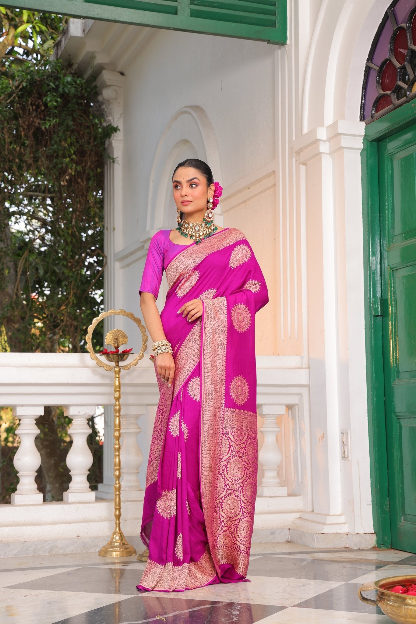 Pure Banarasi Khaddi Crepe Georgette Saree - Kalyanam By Swati
