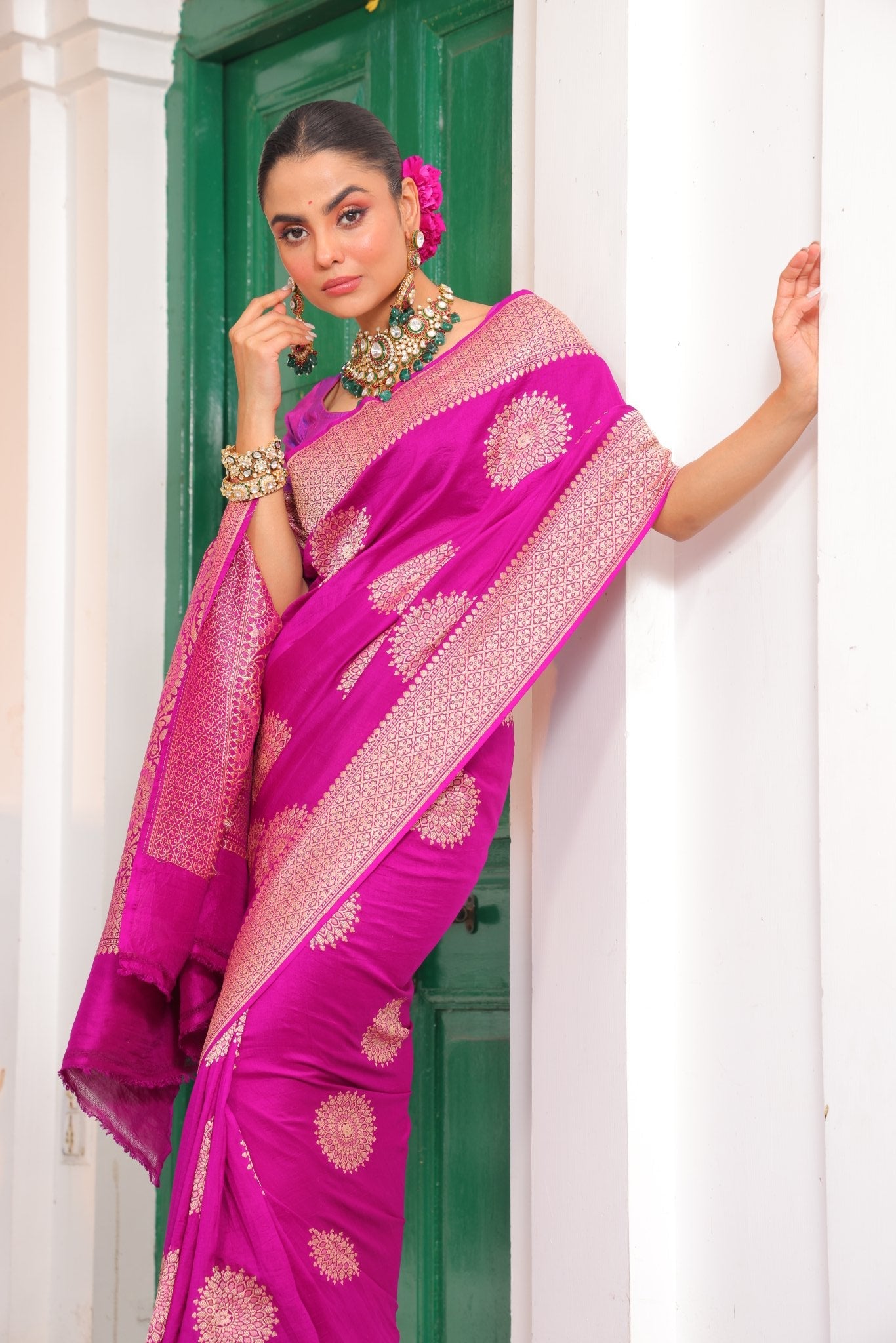Pure Banarasi Khaddi Crepe Georgette Saree - Kalyanam By Swati