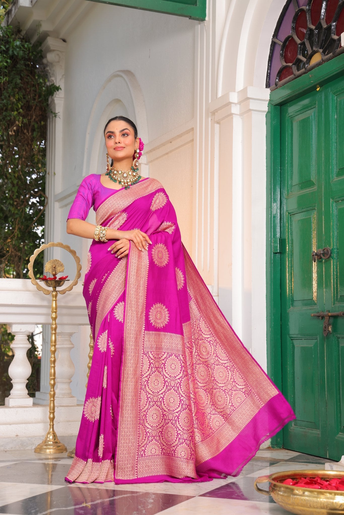 Pure Banarasi Khaddi Crepe Georgette Saree - Kalyanam By Swati