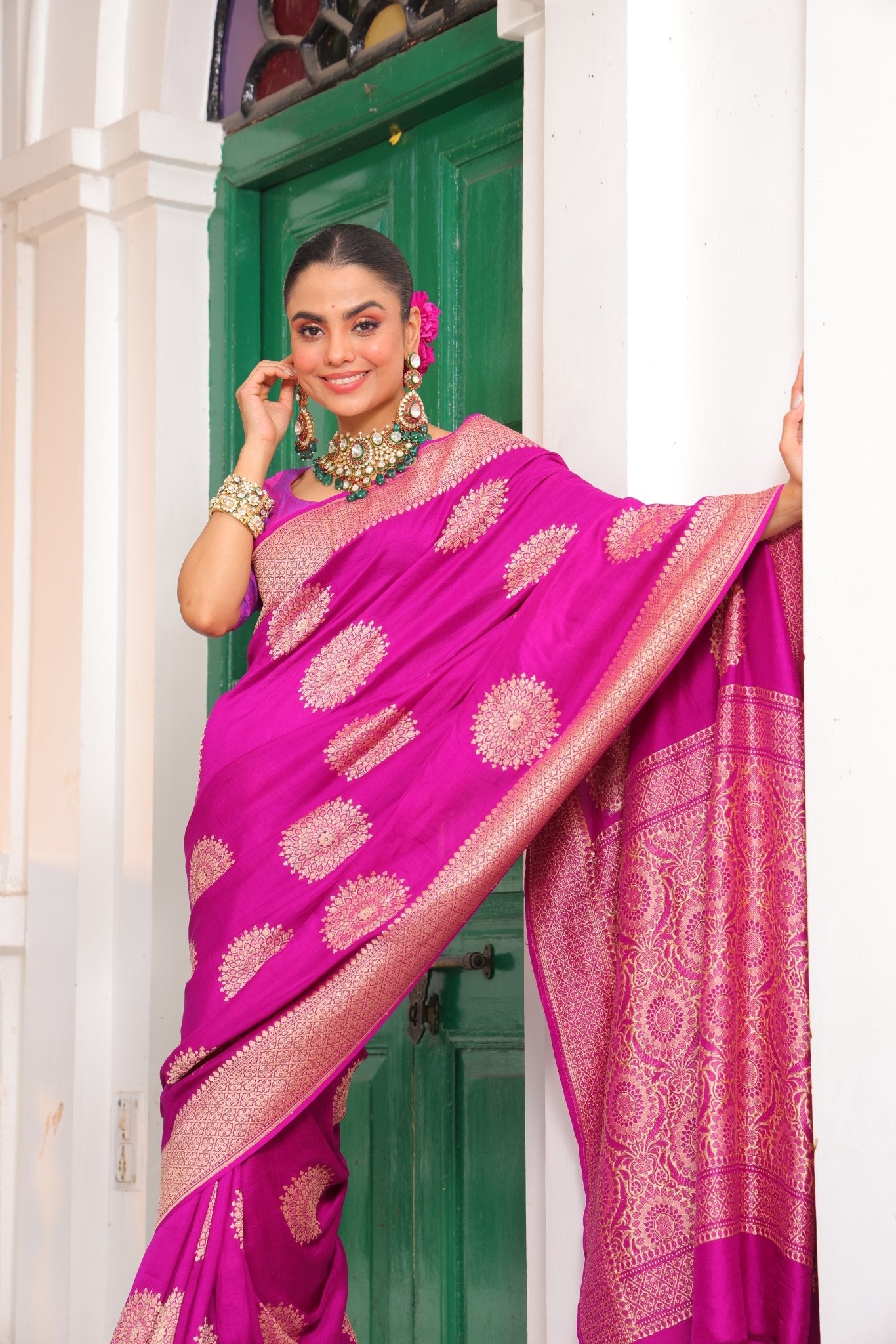 Pure Banarasi Khaddi Crepe Georgette Saree - Kalyanam By Swati