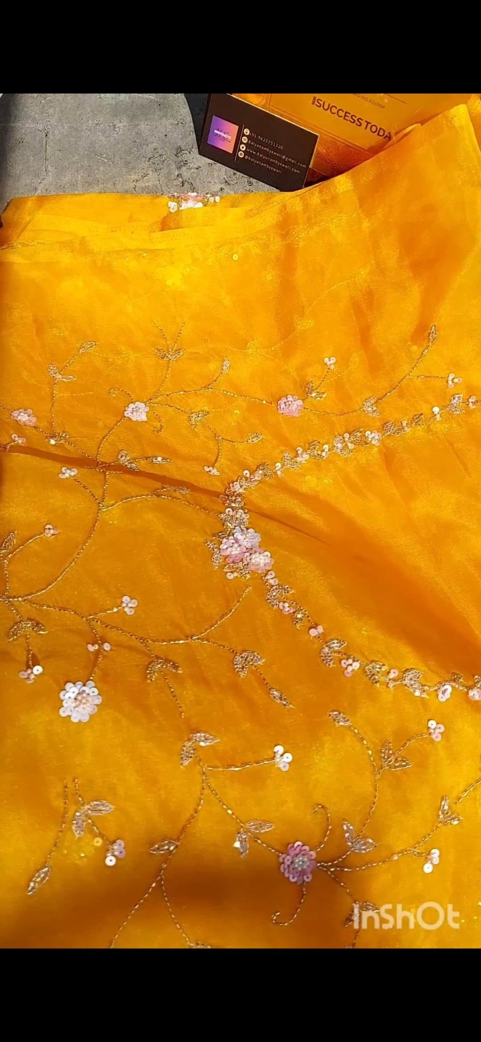 Pure organza party wear saree in handwork - Kalyanam By Swati