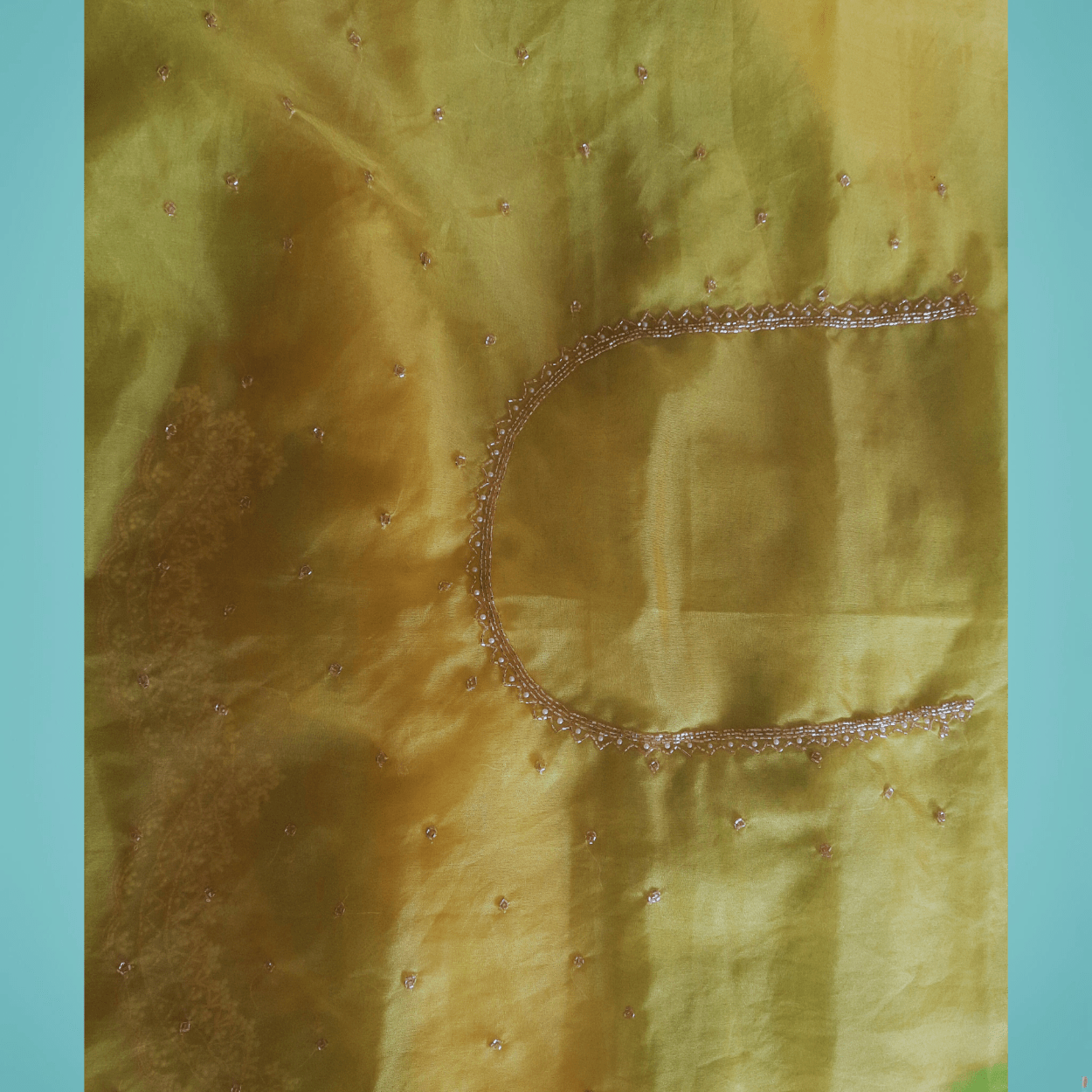 Pure Organza Saree in heavy cut dana and pearl handwork - Kalyanam By Swati