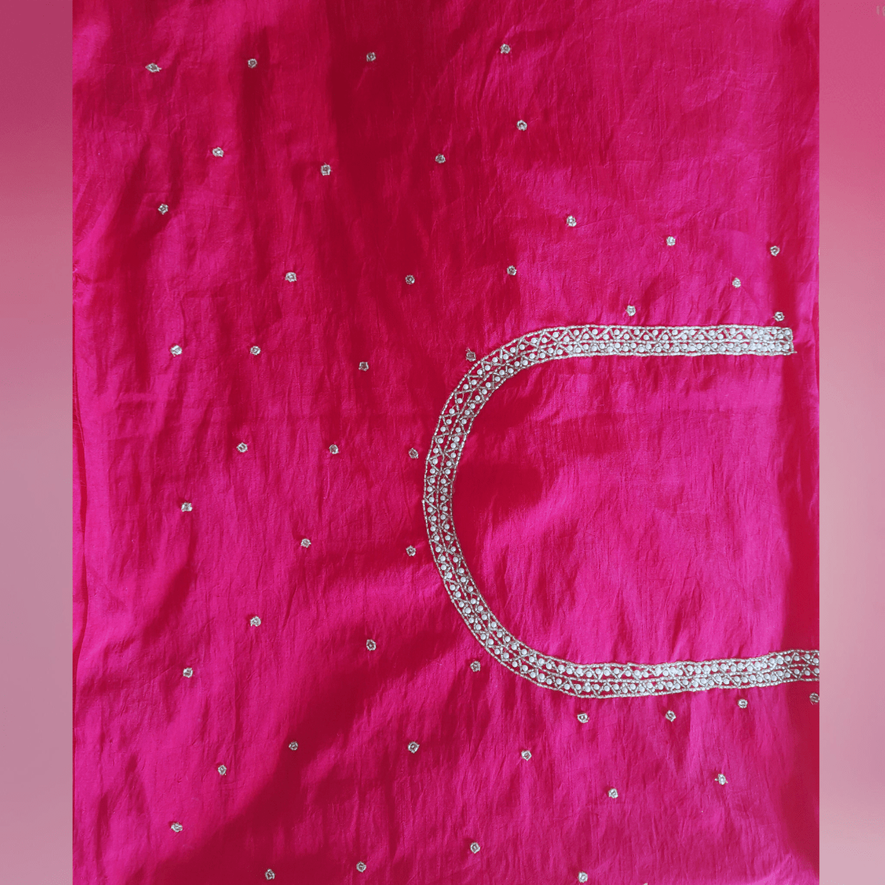 Pure Organza Saree in heavy zardozi handwork in dual shades - Kalyanam By Swati