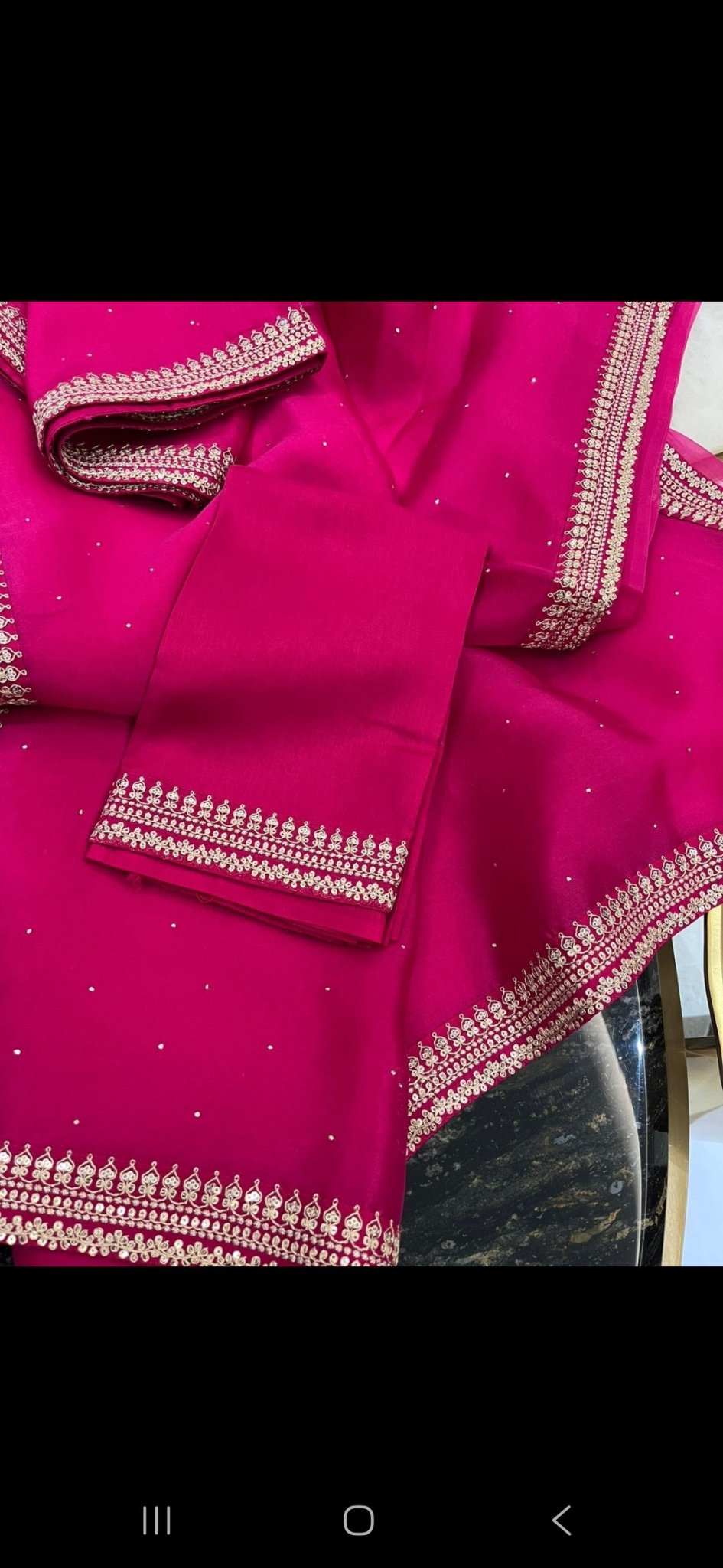 Pure organza saree in mukaish handwork - Kalyanam By Swati