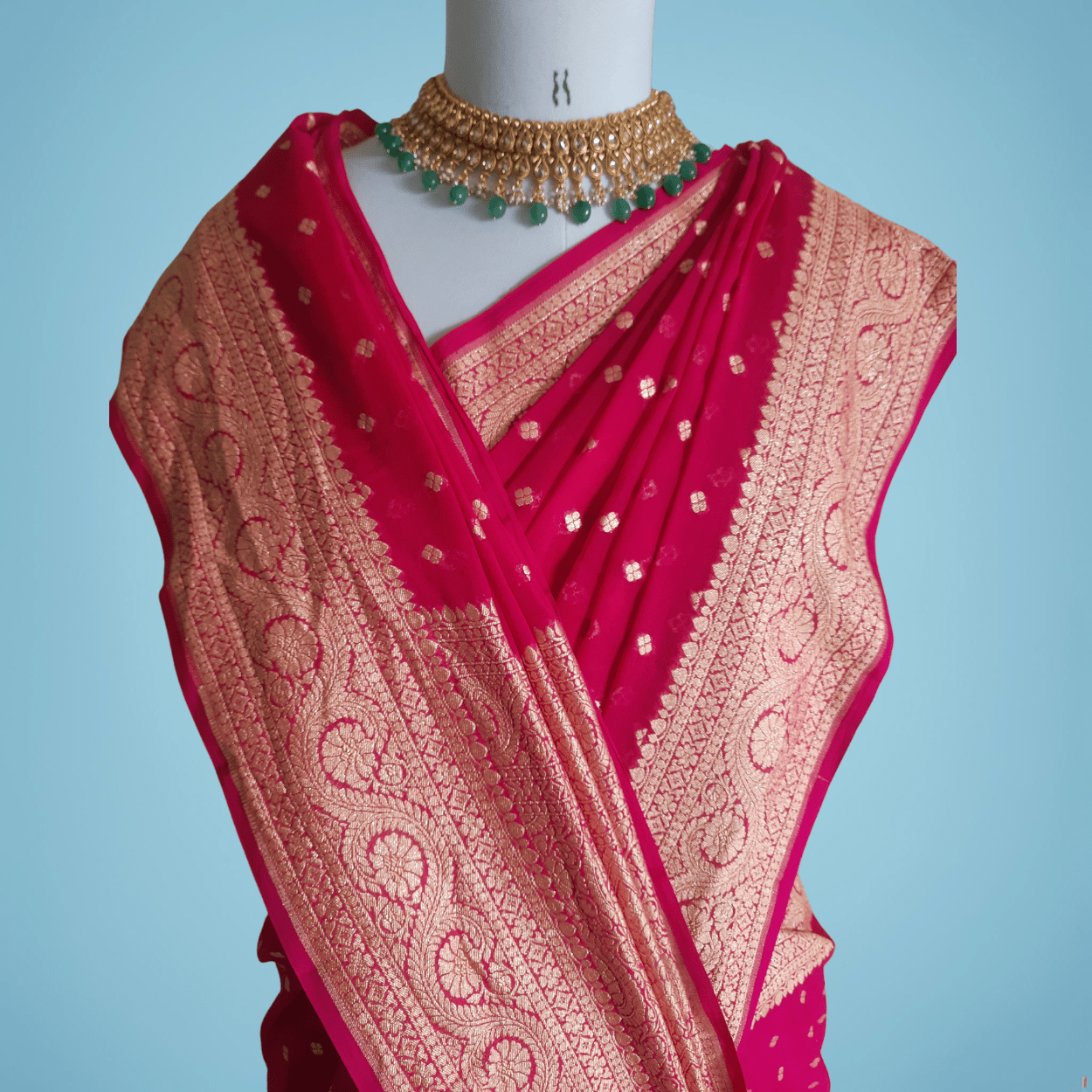 Silkmark Certified Pure Banarasi Khaddi Georgette Saree - Kalyanam By Swati