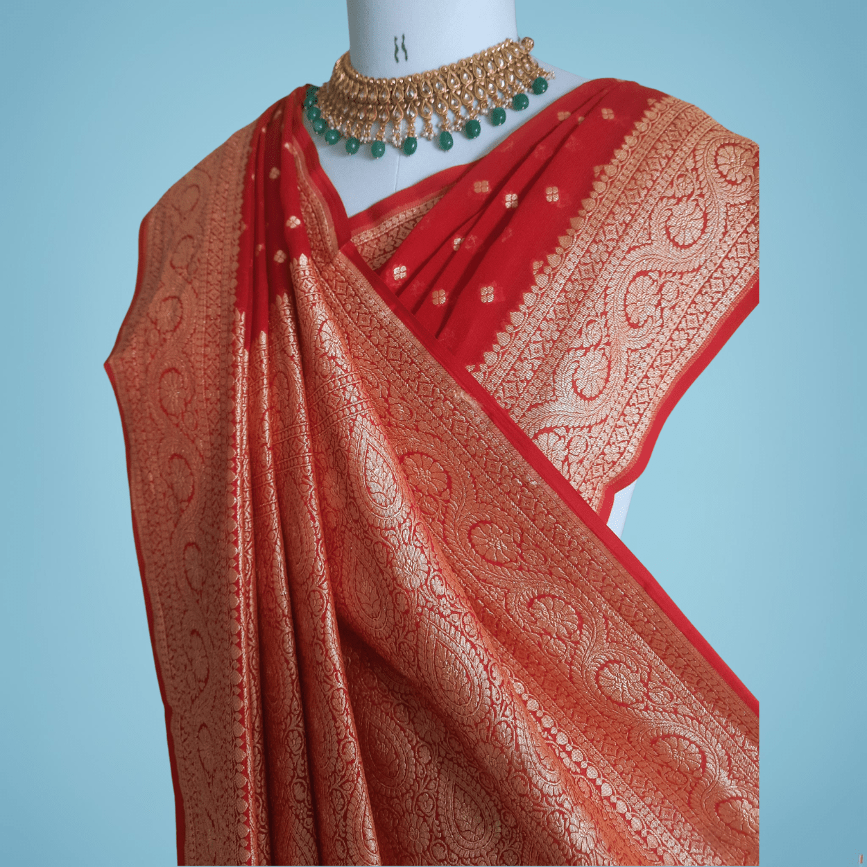 Silkmark Certified Pure Banarasi Khaddi Georgette Saree - Kalyanam By Swati