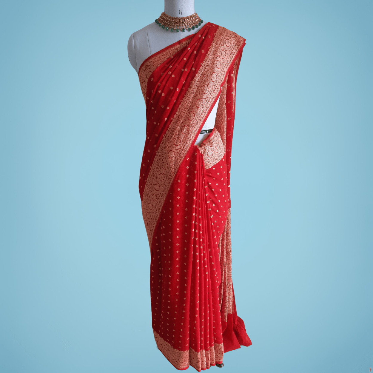 Silkmark Certified Pure Banarasi Khaddi Georgette Saree - Kalyanam By Swati