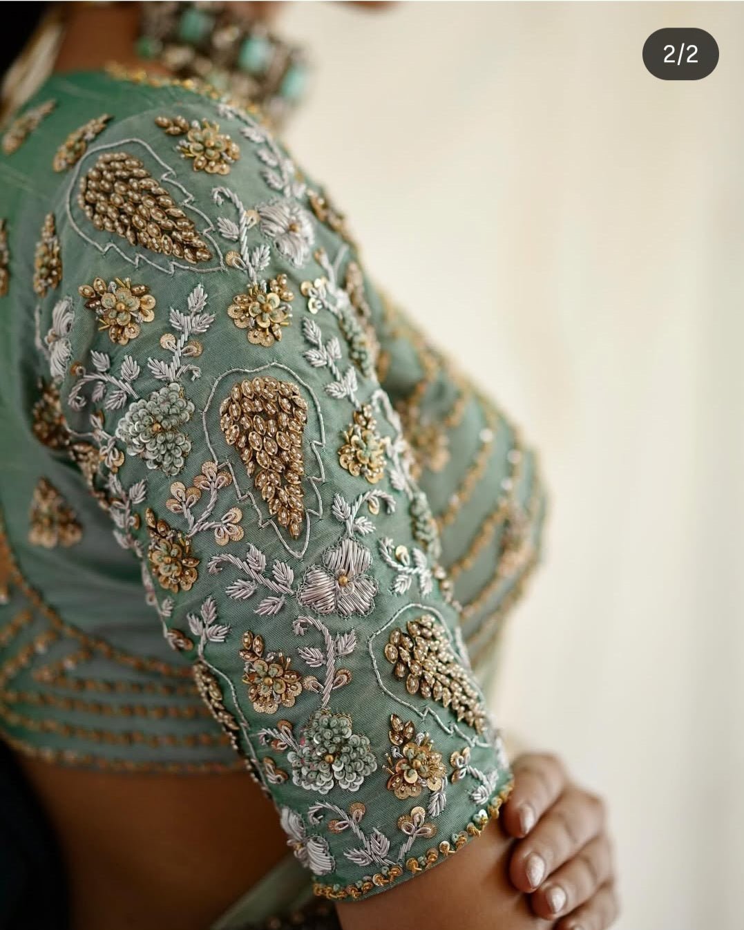 Designer blouse in zardozi handwork (Made to Order Only) - Kalyanam By Swati