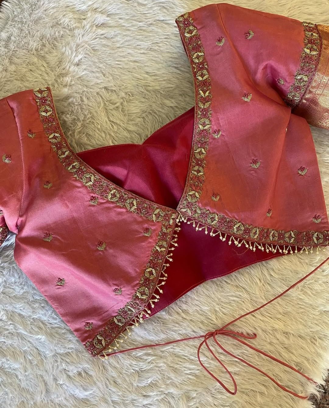 Designer handmade blouse in hand maggam work (Made on Order Only) - Kalyanam By Swati