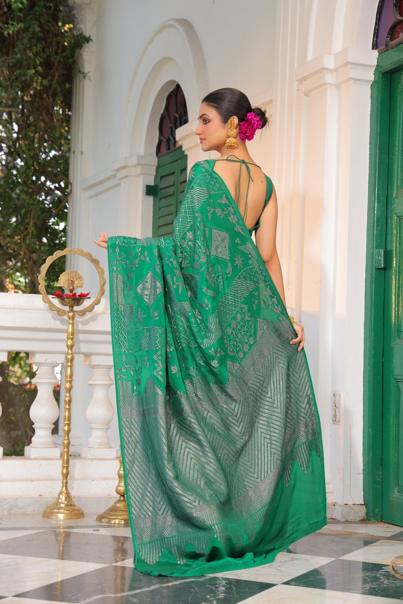 Pure Banarasi Khaddi Crepe Georgette Saree - Kalyanam By Swati
