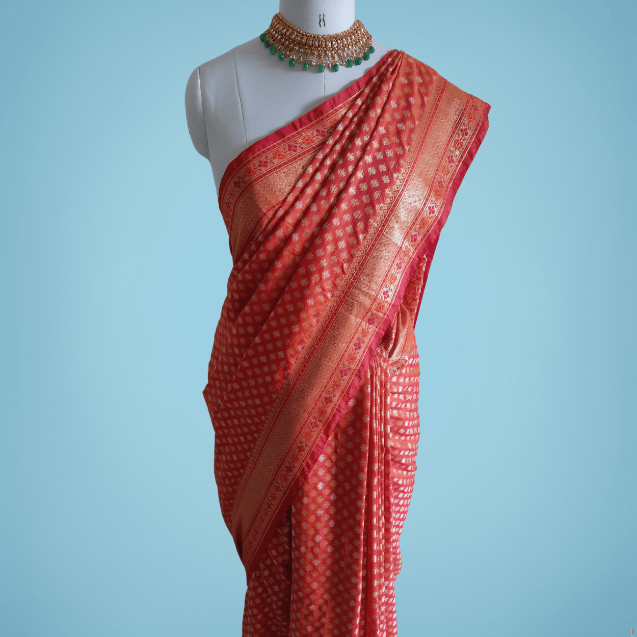 Pure Banarasi Silk Saree in Zari Butta Weaving - Kalyanam By Swati