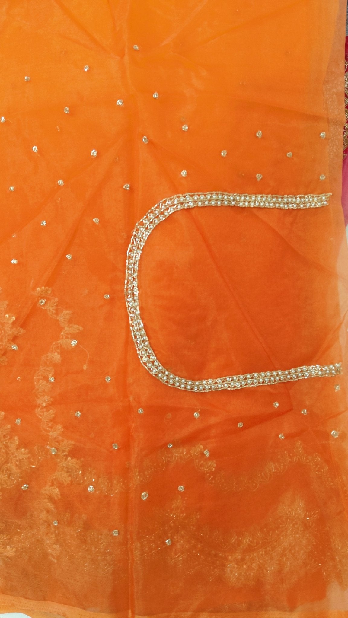 Pure Organza Saree in heavy zardozi handwork in ombré shades (Not viscose organza) - Kalyanam By Swati