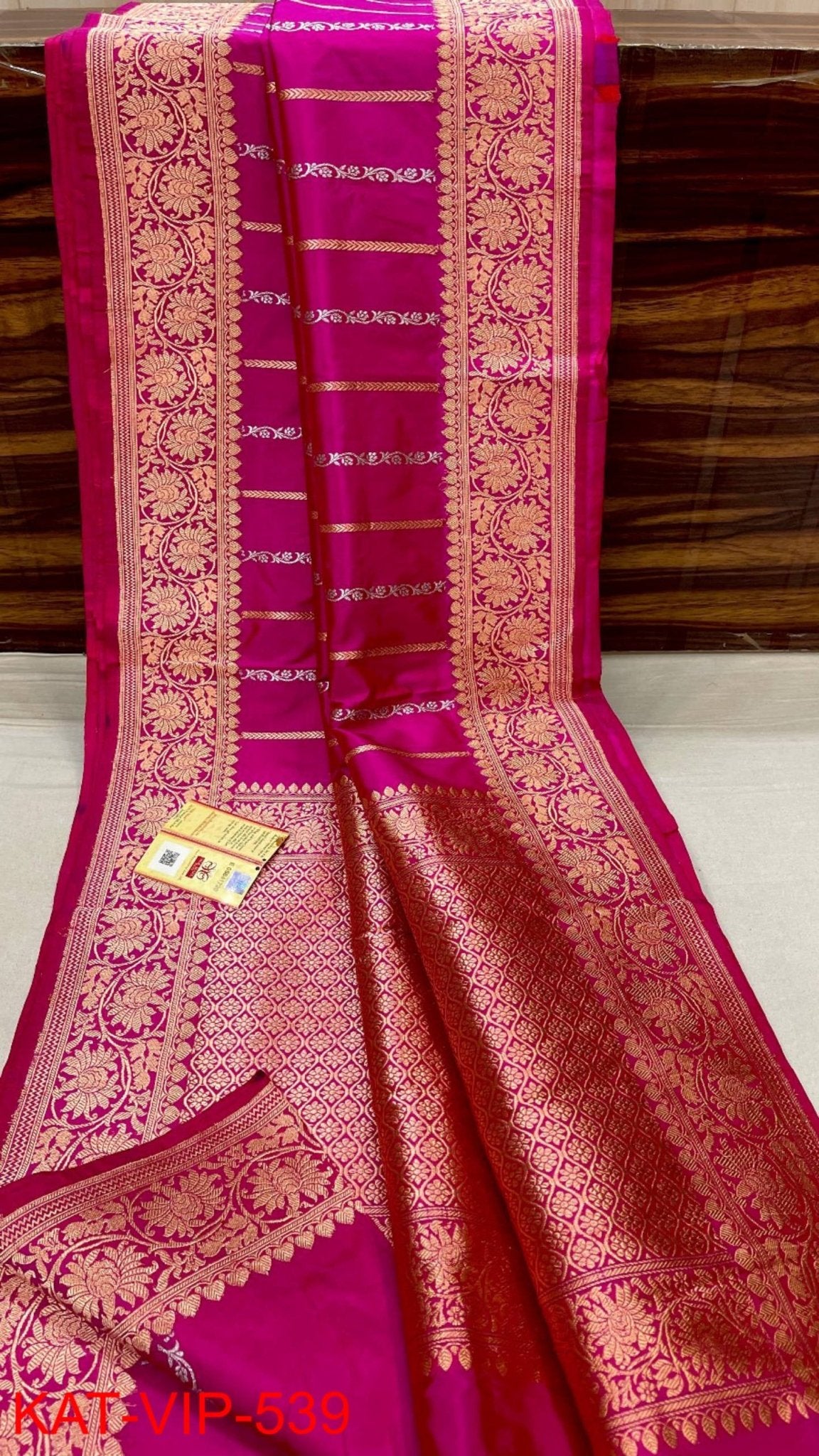 Silkmark certified Pure Banarasi Katan Silk Saree in hand weaving Zari - Kalyanam By Swati
